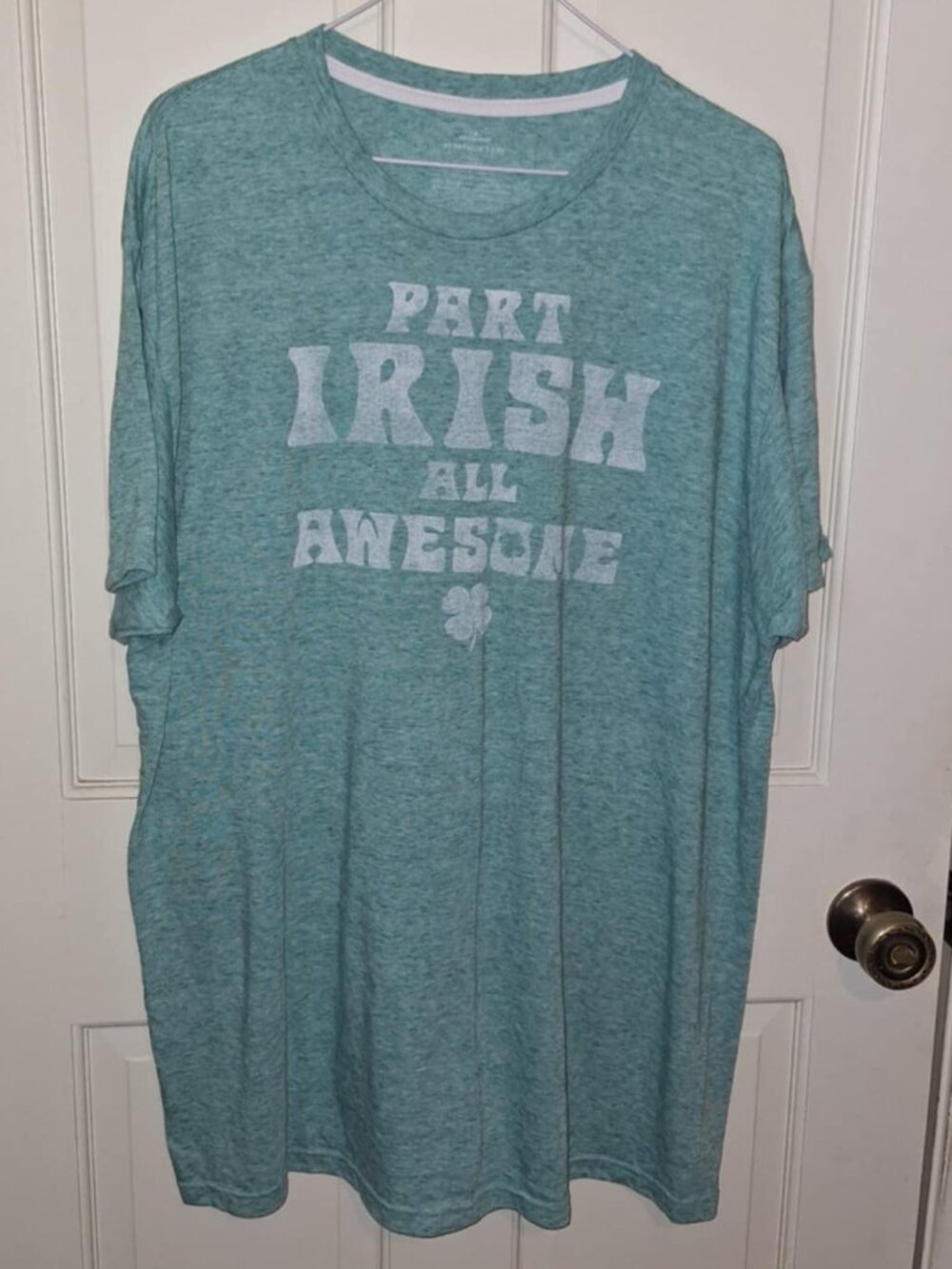 Men's Part Irish All Awesome Green T-Shirt, Size 2XL